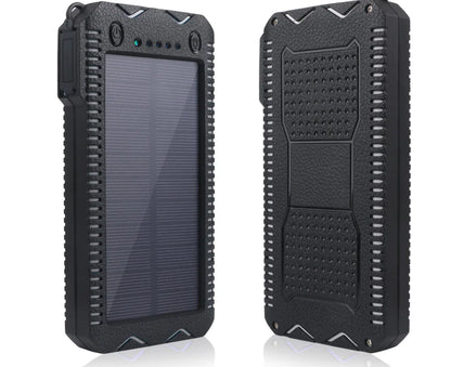 Solar Power Bank with Cigarette Lighter and Waterproof Design