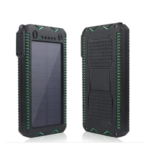 Solar Power Bank with Cigarette Lighter and Waterproof Design